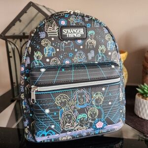 Stranger Things Black Graphic Backpack